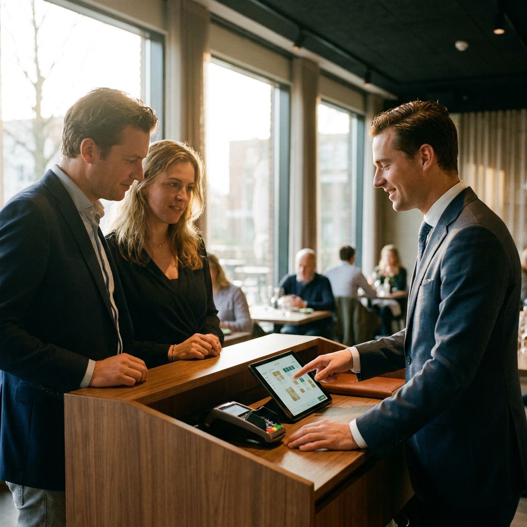 Aanbetaling bij een restaurantreservering